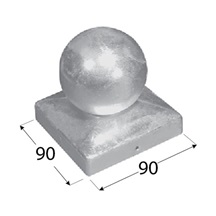 Stříška čtvercová s koulí pro sloup 90