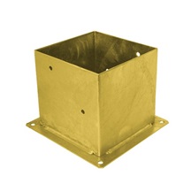 Patka sloupku  ZNZ 201x201x200x2,5 žlutý zinek