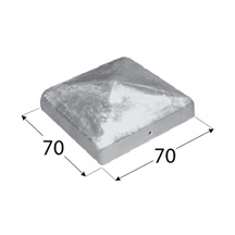 Čtvercová stříška C 70x70x1,0 černá