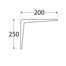 konzole stavební bílá  200x250