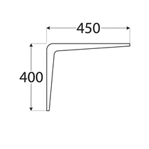 konzole stavební bílá  400x450