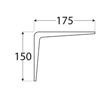 konzole stavební šedá  150x175