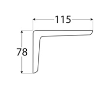 konzole s plastovým krytem 115x78x26 bílá
