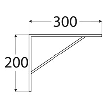 konzole zpevněná 300x200x20x3,0 galvanizovaná