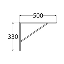 konzole zpevněná330x500 galvanizovaná