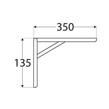 konzole skládací  350x135x30 chromovaná