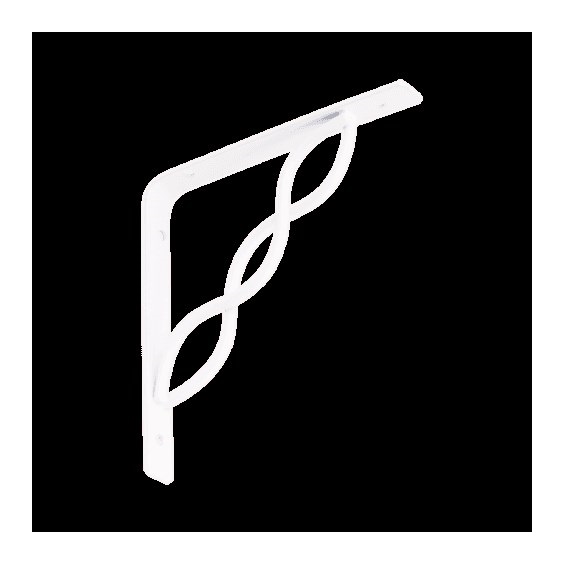 konzole se splétanou vzpěrou 150x150 bílá