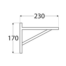 S konzole 170x230 dřevěná, borovice