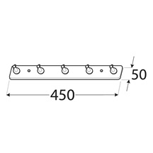 Věšák oděvů (5 x hak)