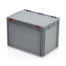 Přepravka EURO s víkem 60x40x43,5 uzavřený úchyt