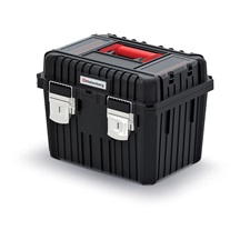 Kufr na nářadí s kov. zámky HEAVY černý 445x360x337 (přihrádky ve víku)