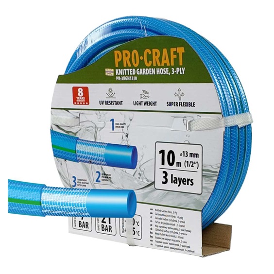 Hadice zahradní modrá 3-vrstvá 1/2" bal.10m Procraft PR-3KGH1310