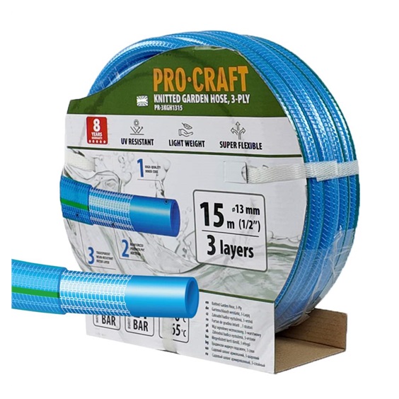 Hadice zahradní modrá 3-vrstvá 1/2" bal.15m Procraft PR-3KGH1315