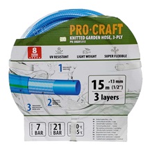 Hadice zahradní modrá 3-vrstvá 1/2" bal.15m Procraft PR-3KGH1315
