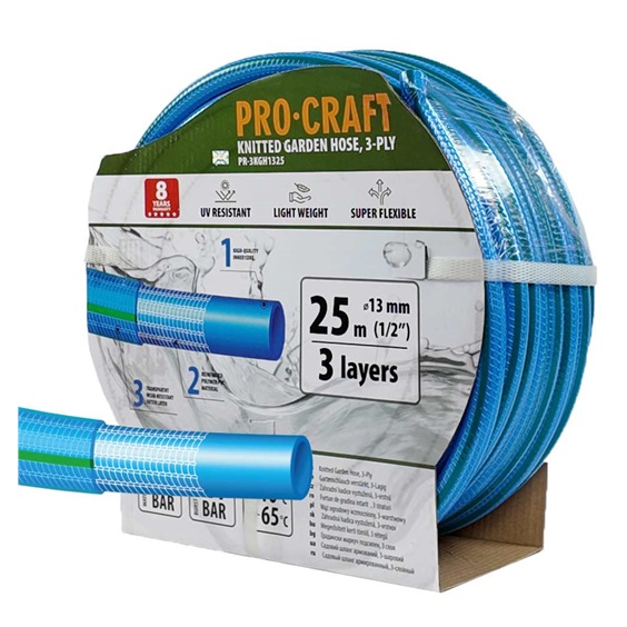 Hadice zahradní modrá 3-vrstvá 1/2" bal.25m Procraft PR-3KGH1325