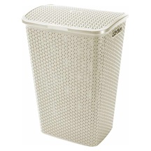 Koš na špinavé prádlo ''Y'' STYLE RATTAN 55l - krémová