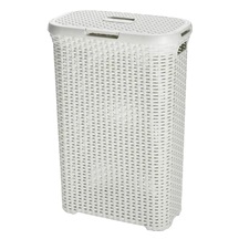 Koš na špinavé prádlo RATTAN 60l - krémový