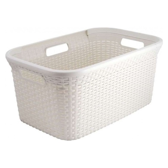 Koš na čisté prádlo RATTAN 45l - krémový