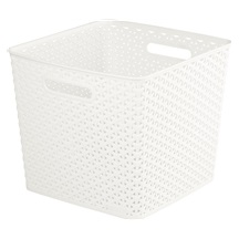 Úložný box RATTAN 'Y' STYLE - Square krémový
