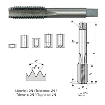 Závitník PN8/1374 M8x1 HSS přímá drážka DIN374