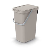 Odpadkový koš SYSTEMA Q COLLECT světle hnědý. objem 12 l
