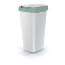 Odpadkový koš COMPACTA Q FLAP popelavý se světle zeleným. objem 25l