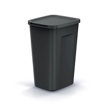 Odpadkový koš COMPACTA Q FLAP PLUS recyklovaný černý. objem 35l
