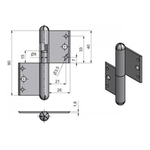 Závěs okenní     80 L Sur TKZ-Polná