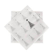Ubrousek papír STROMEK 20 ks 33x33 cm stříbrná