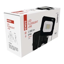 Reflektor LED SIMPO s pohybovým čidlem, 10 W, černý, neutrální bílá