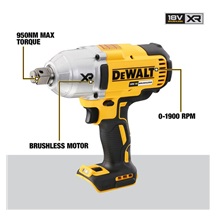 Utahovák AKU rázový DCF897NT 3/4" 18V 950Nm bez aku a nabíječky