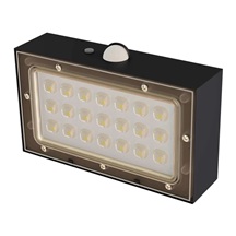 Svítidlo solární BRIXO s pohybovým čidlem, černé, neutrální bílá