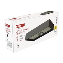 Svítidlo solární BRIXO s pohybovým čidlem, černé, neutrální bílá