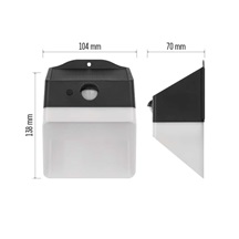 Svítidlo solární LUNIS s pohybovým čidlem, černé, neutrální bílá