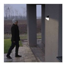 Svítidlo solární LUNIS s pohybovým čidlem, černé, neutrální bílá