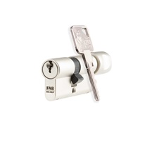 Vložka FAB 3 HOME - 3H.02/BDNs KO 30+35 6klíčů .Box satin nikl  knoflík na 35mm