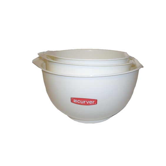 Miska na šlehání 3ks bílá