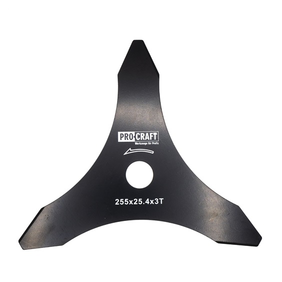 Nůž ke křovinořezu 255x25,4 vroubkovaný  PROCRAFT H-3T/Z