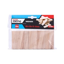 Klínek montážní dřevěný 65x18x12-0mm 20ks 37203