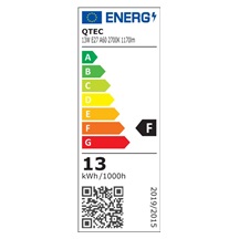 Žárovka Qtec 13W, A60,E27,2700K / 1170 lm