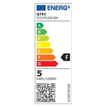 Žárovka Qtec 5W, P45,E14,4200K / 460 lm