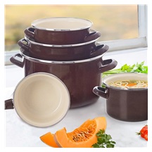 Hrnec smalt BROWN Lem 10 l