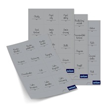 Samolepky na dózy GREY čtverec 48 šedá CZ