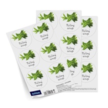 Samolepky na láhve Mátový sirup 18 CZ