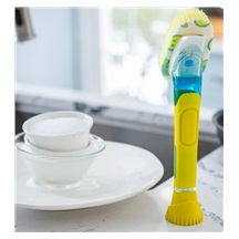 Dish Daddy - houbička na mytí nádobí, s rukojetí a dávkovačem saponátu