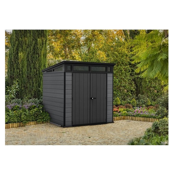 Domek zahradní CORTINA 7x7 grafit 226x 216x 218 cm