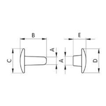 Nýt dutý dvojdílný  72       3,5x11 Ni bal.100