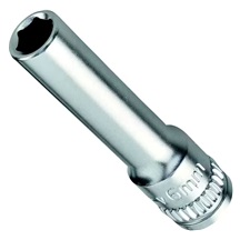 Hlavice prodloužená 1/4" 12 na kartě