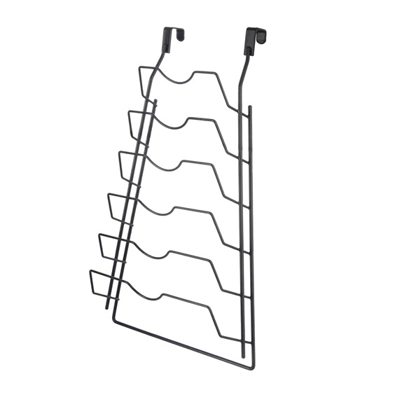 Stojan drát/UH na poklice a prkénka závěsný RADKA 6 pozic černá
