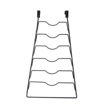 Stojan drát/UH na poklice a prkénka závěsný RADKA 6 pozic černá